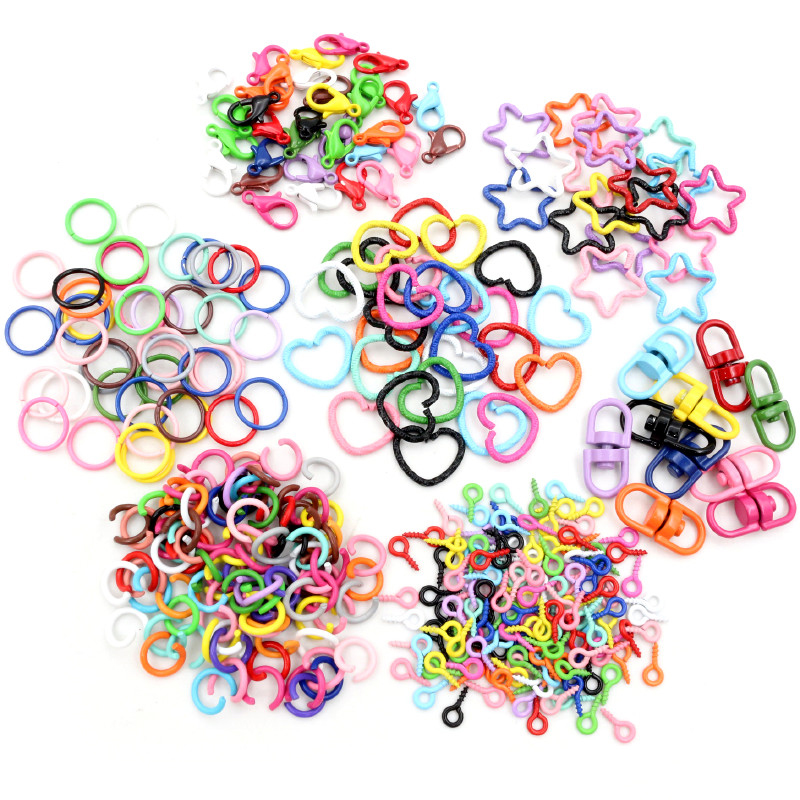 Jump Ring Assorted - Warna-warni Campuran Alloy Split Cincin Lobster