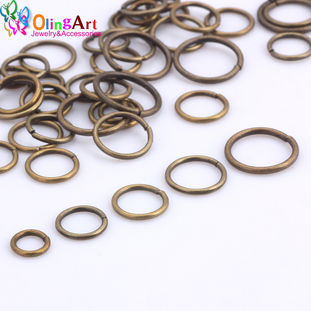 Jump Ring Assorted - OlingArt Cincin Loncat Berlapis Perunggu 6mm/8mm/9mm/10mm/12mm,