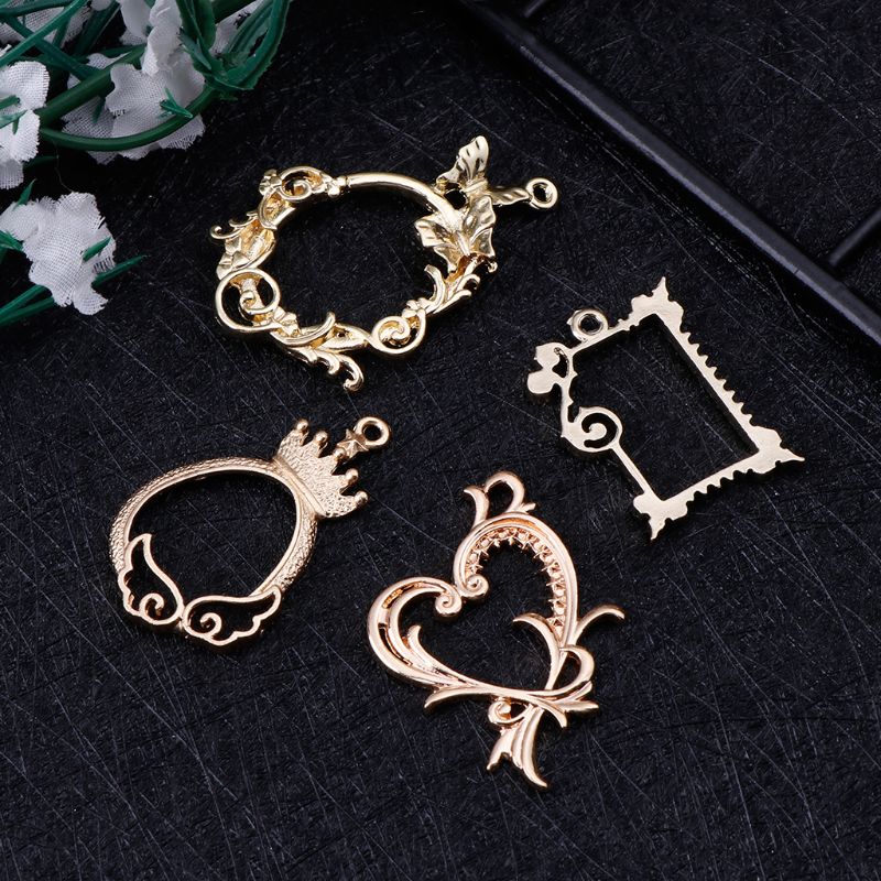 Jewelry Making Education - 4 Pcs Logam Bingkai Antik Indah