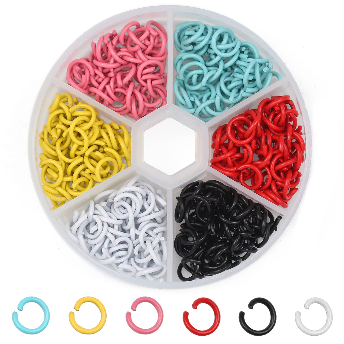 Jump Ring Assorted - 87g Cincin Loncat Terbuka Berwarna-warni Campuran