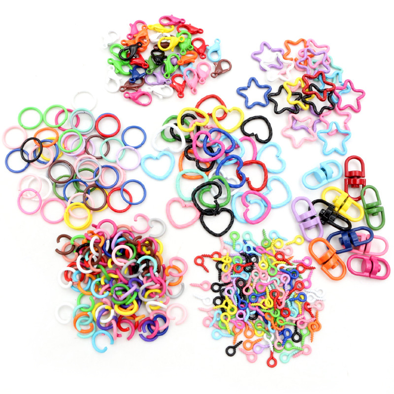 Jump Ring Assorted - Warna-warni Campuran Alloy Split Cincin Lobster