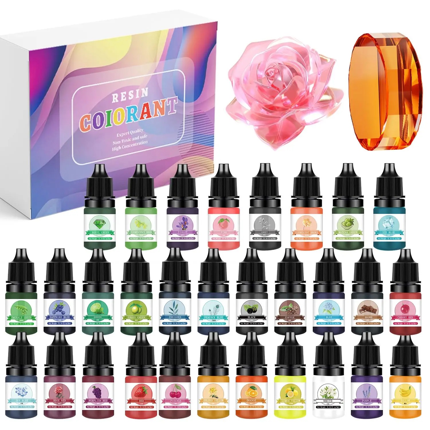 Jewelry Making Tutorials - 30 Warna 5ml Kit Pigmen Resin