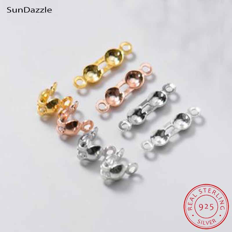 Jewelry Making School - 4pcs Manik-manik Penutup Perak Sterling 925