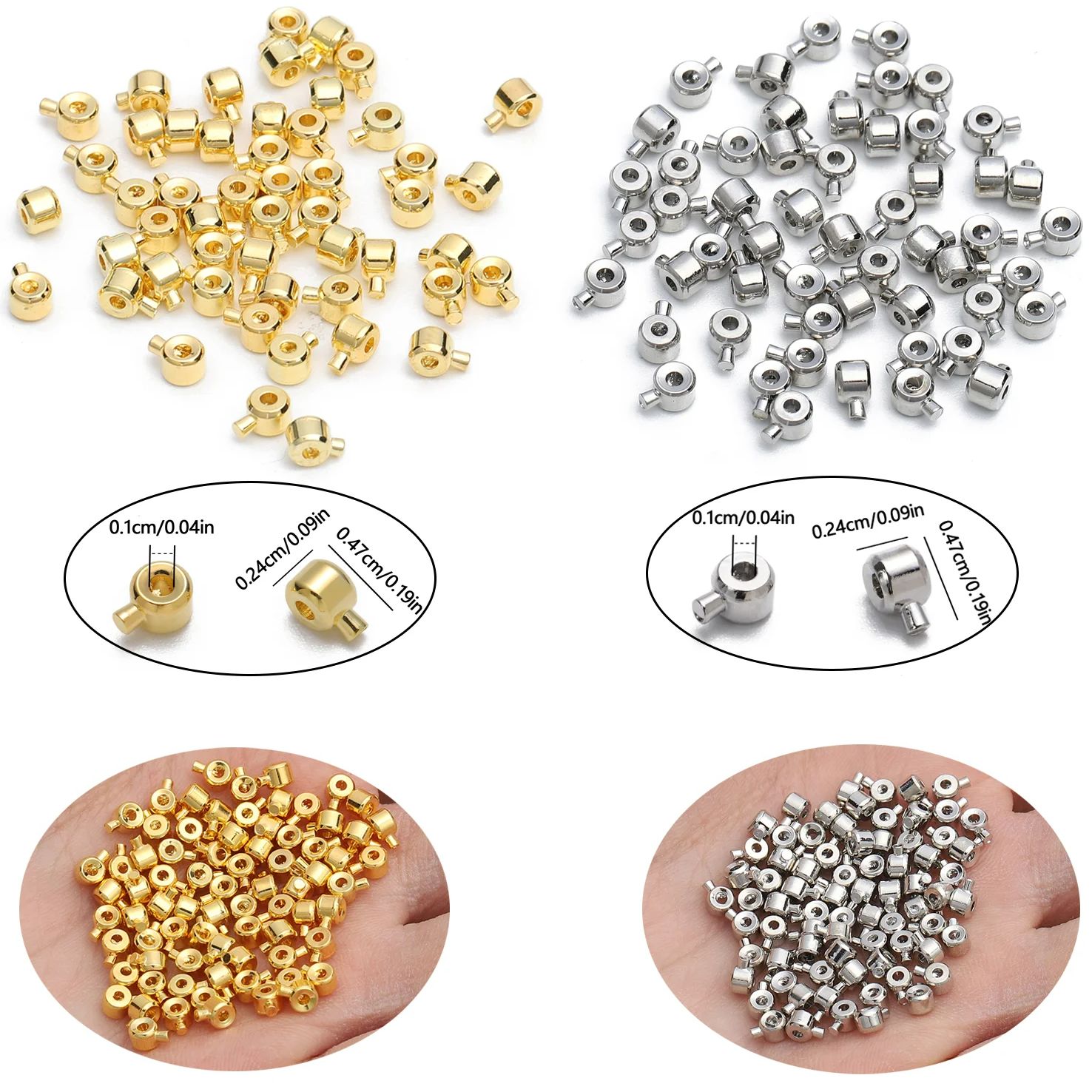 Jewelry Making Education - 10 buah/lot Stopper pemosisian baja tahan