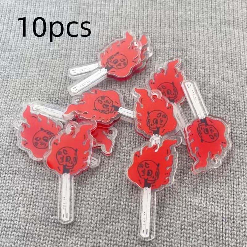 Jewelry Making Accessories - 10 buah liontin tengkorak akrilik, aksesoris