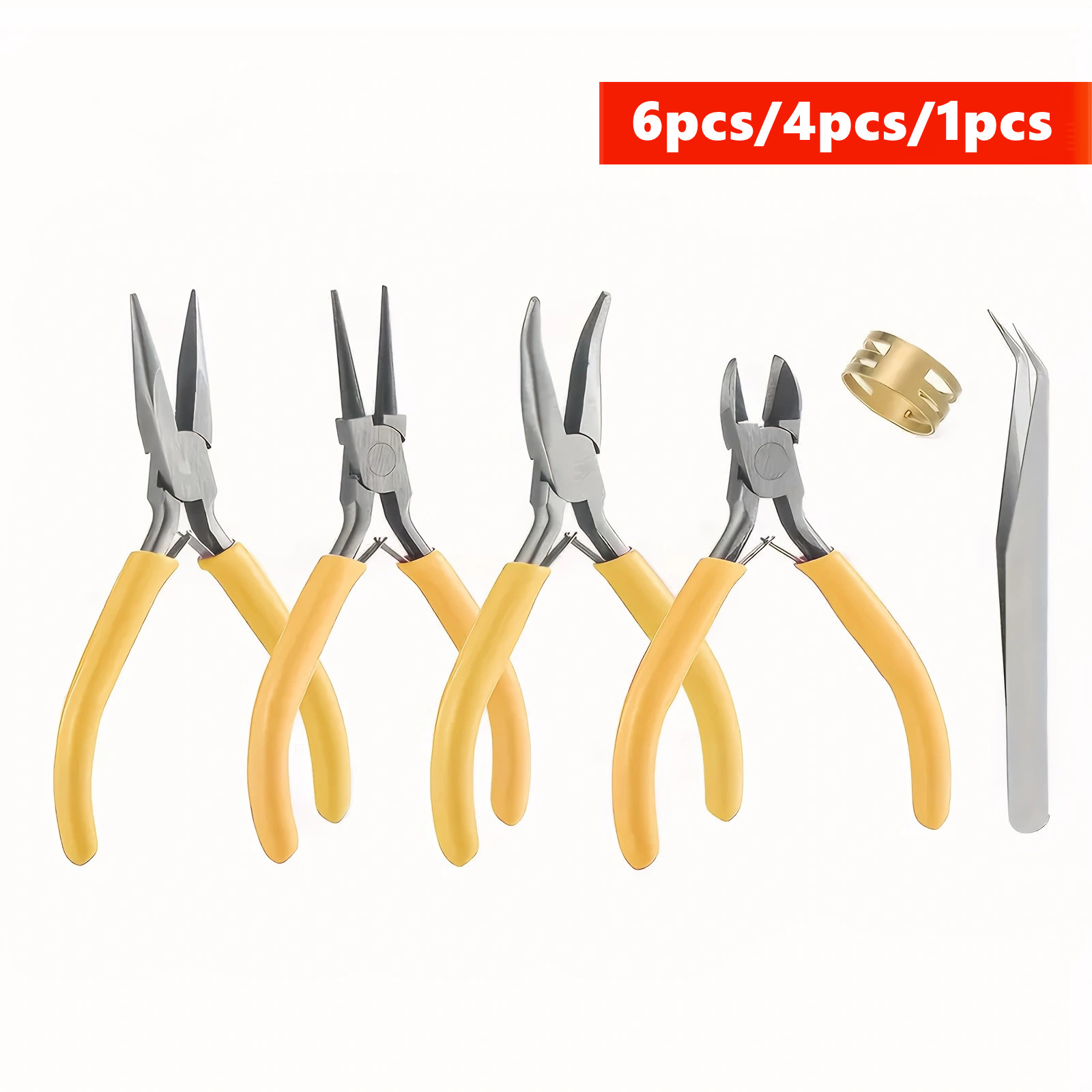 Jewelry Making Pliers Set - 6/4/1pcs Set Tang Pembuat Perhiasan Warna