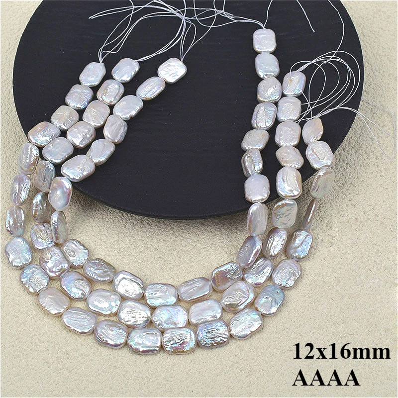 Jewelry Making The Well - 12X16Mm 4A Mutiara Persegi Panjang Putih