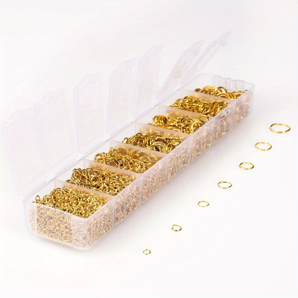 Jump Ring Assorted - 2300Pcs 7 Ukuran Cincin Penghubung Kerajinan