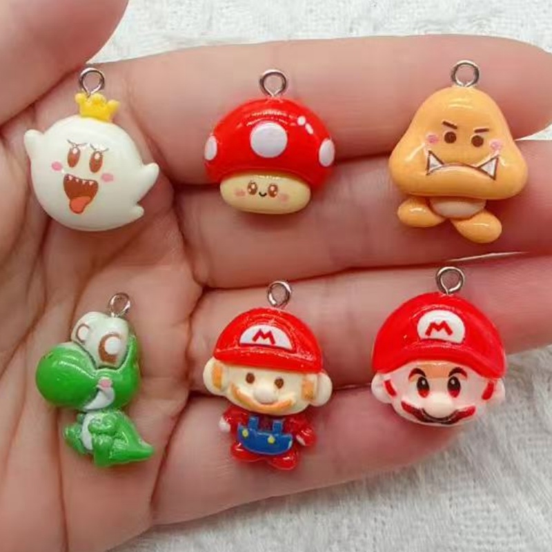Jewelry Making Accessories - 10 buah liontin kartun resin, aksesoris