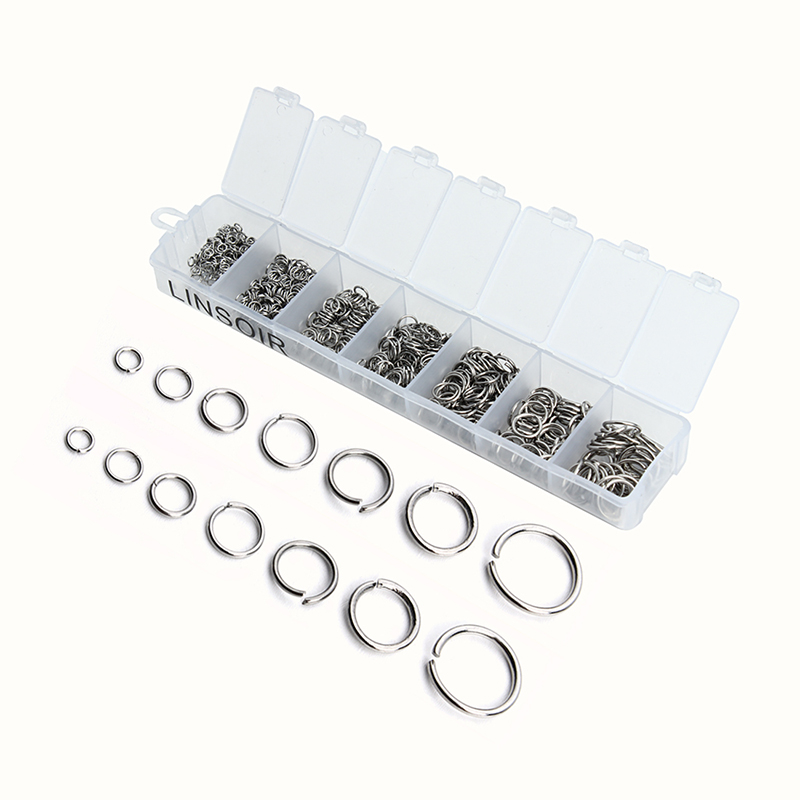 Jump Ring Assorted - 770 Buah/Lot Cincin Lompat Terbuka Ukuran