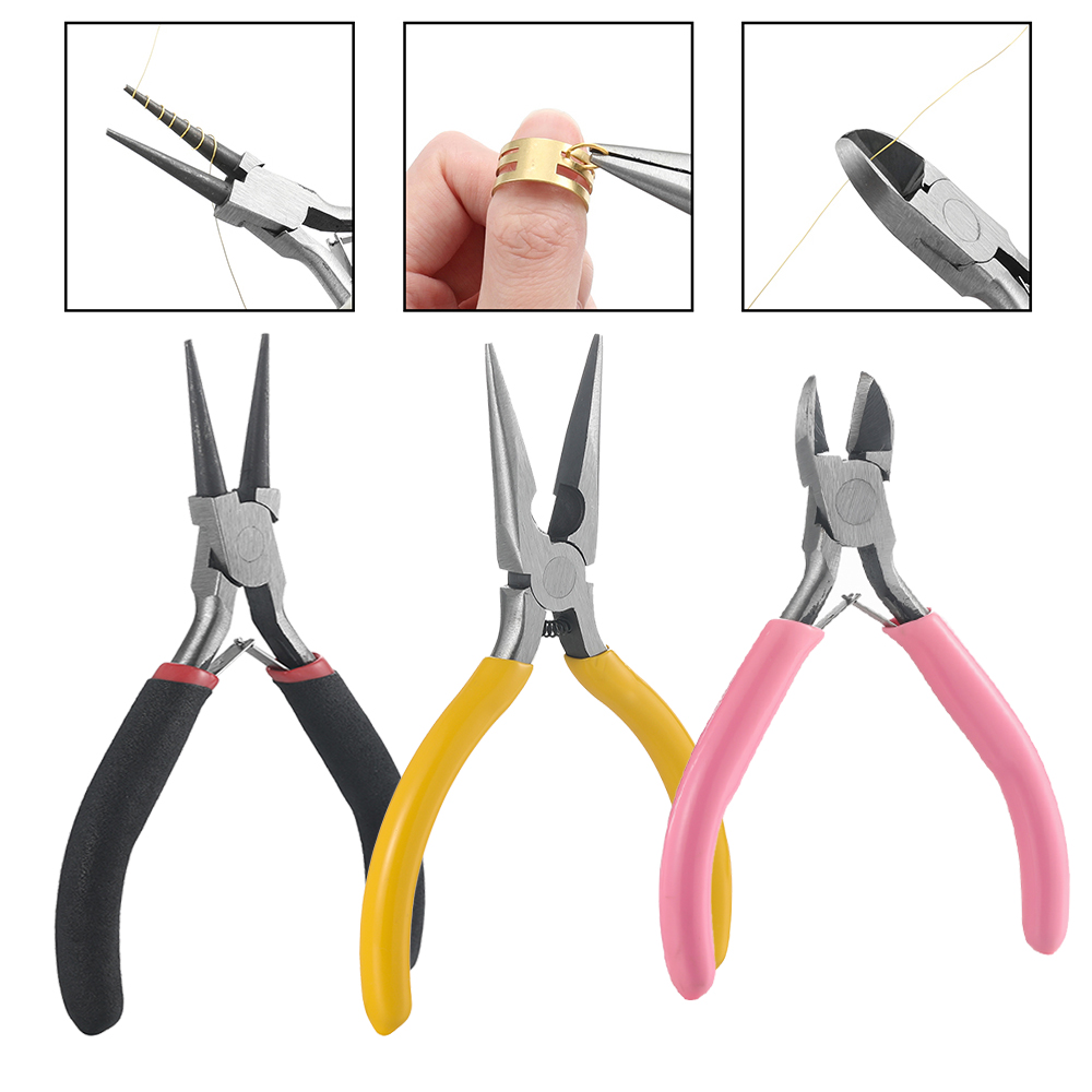 Jewelry Making Pliers Set - 3 buah/Set 3 gaya tang perhiasan