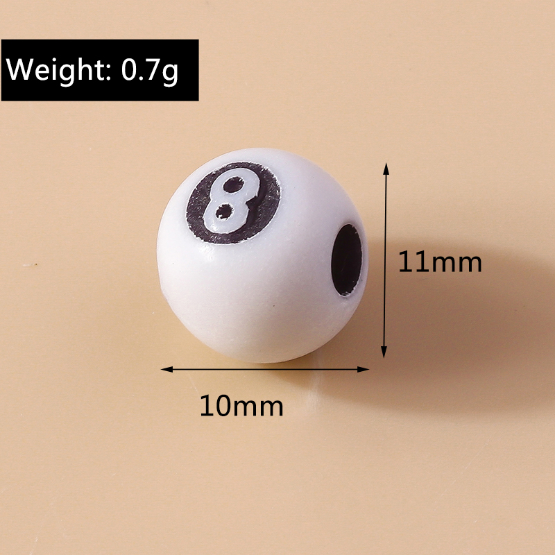 50 buah Resin 3D hitam tanpa 8 - Jewelry Making Table ulasan dan harga