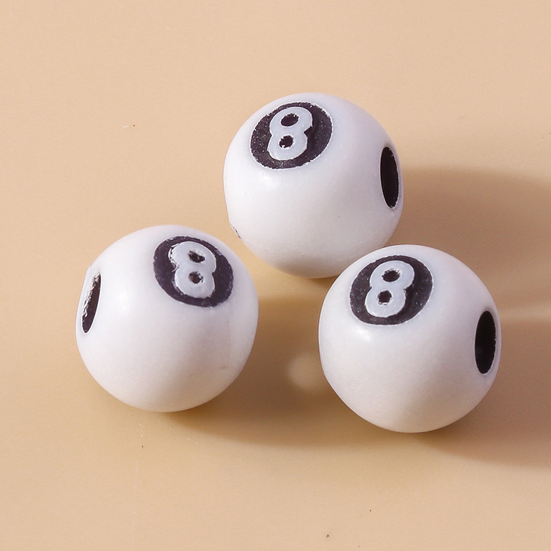 50 buah Resin 3D hitam tanpa 8 - Jewelry Making Table ulasan dan harga