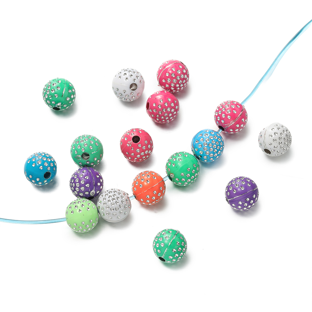 50/100 buah 8/10mm bulat campu - Crystal Bead Mix ulasan dan harga