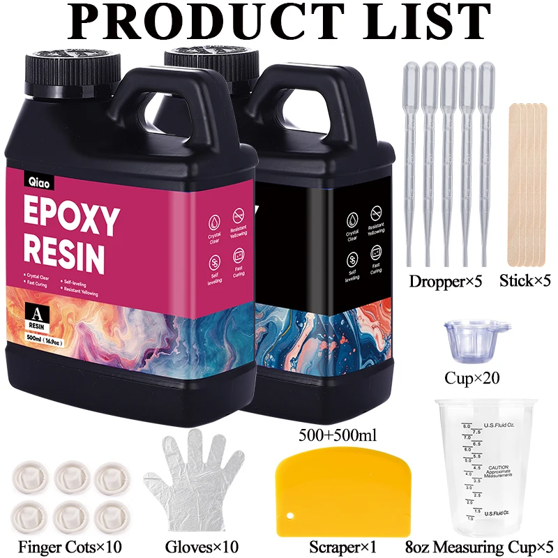 500ml 1000ml Resin Epoxy Mudah - Crystal Bead Mix ulasan dan harga