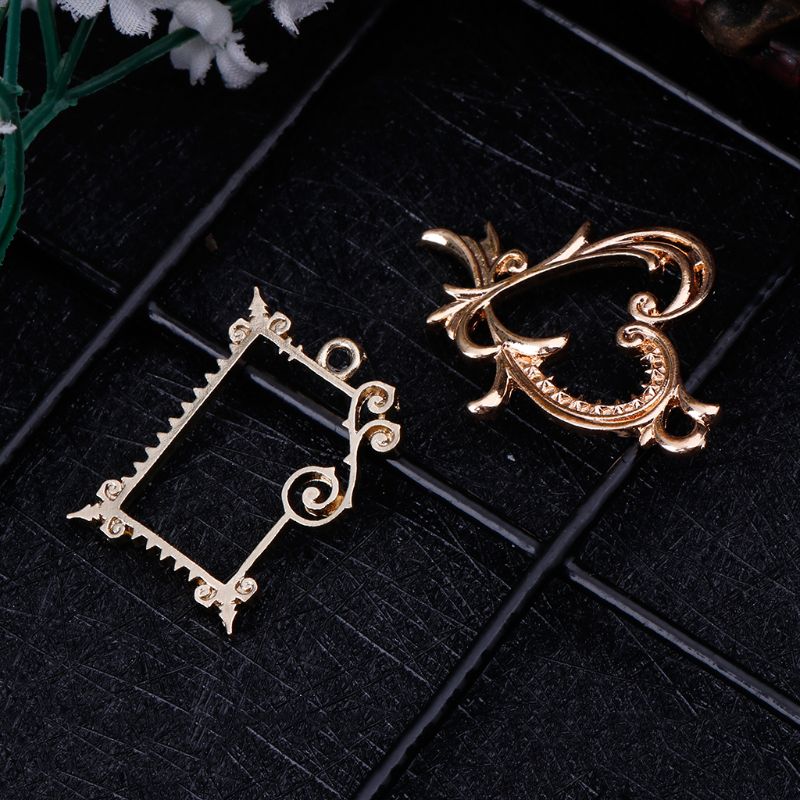 4 Pcs Logam Bingkai Antik Inda - Jewelry Making Education ulasan dan harga