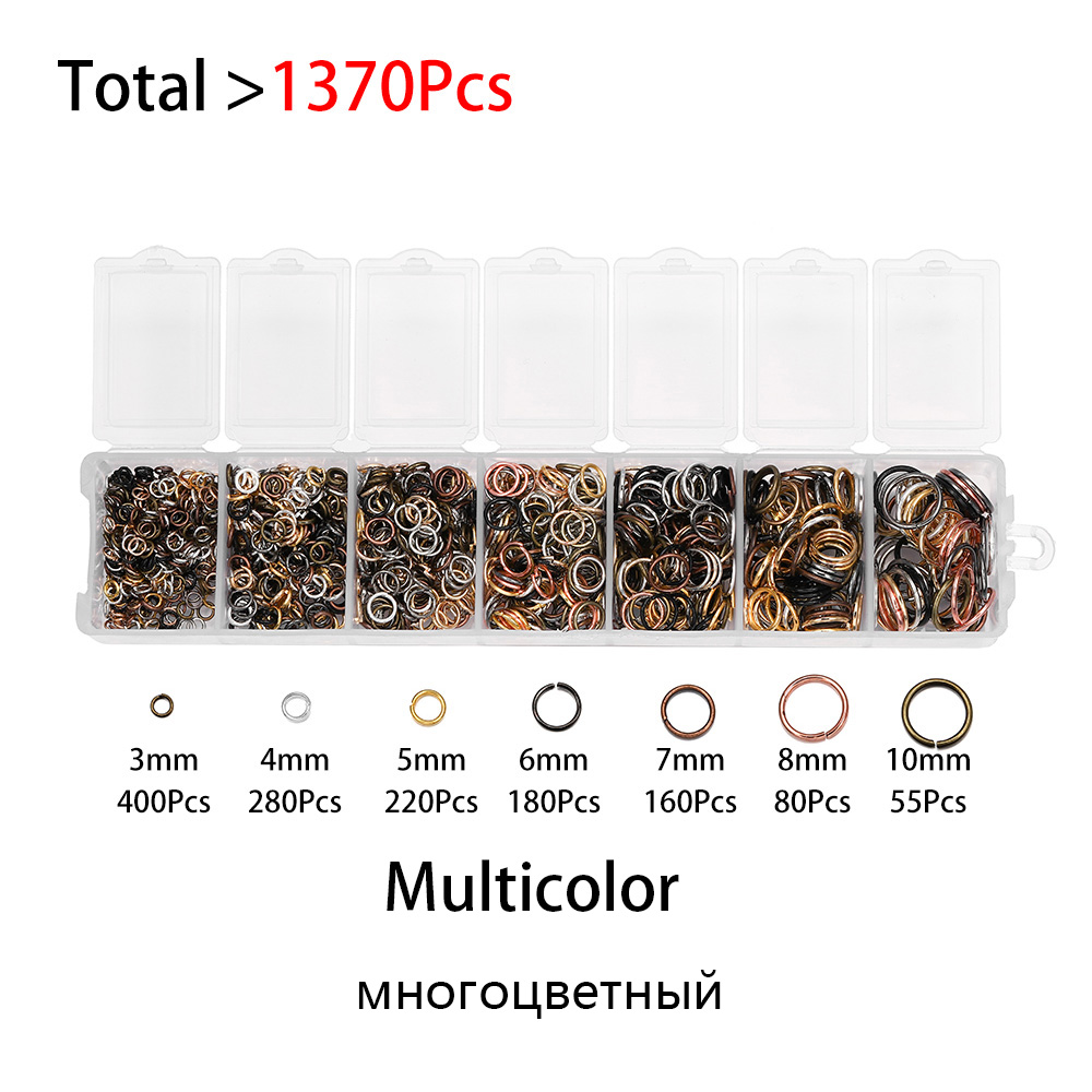1370Pcs Dicampur Ukuran Logam  - Jump Ring Assorted ulasan dan harga