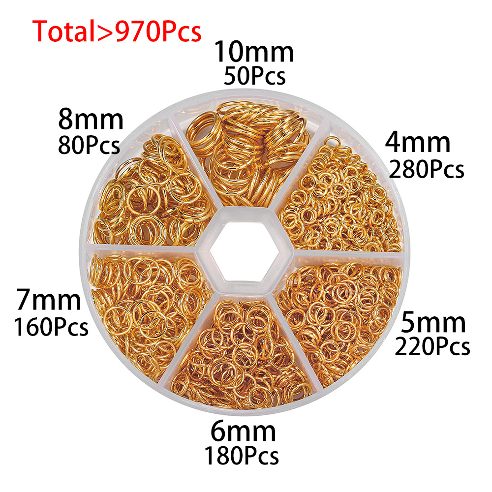 1 kotak emas perunggu kuno uku - Jump Ring Assorted ulasan dan harga