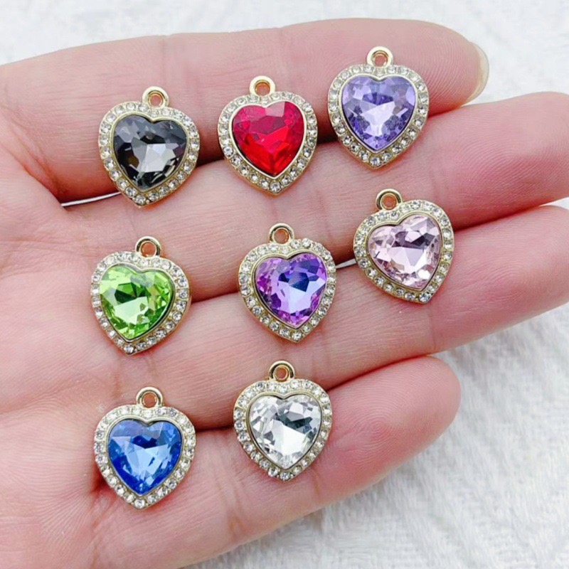 10 buah liontin batu permata w - Jewelry Making Accessories ulasan dan harga