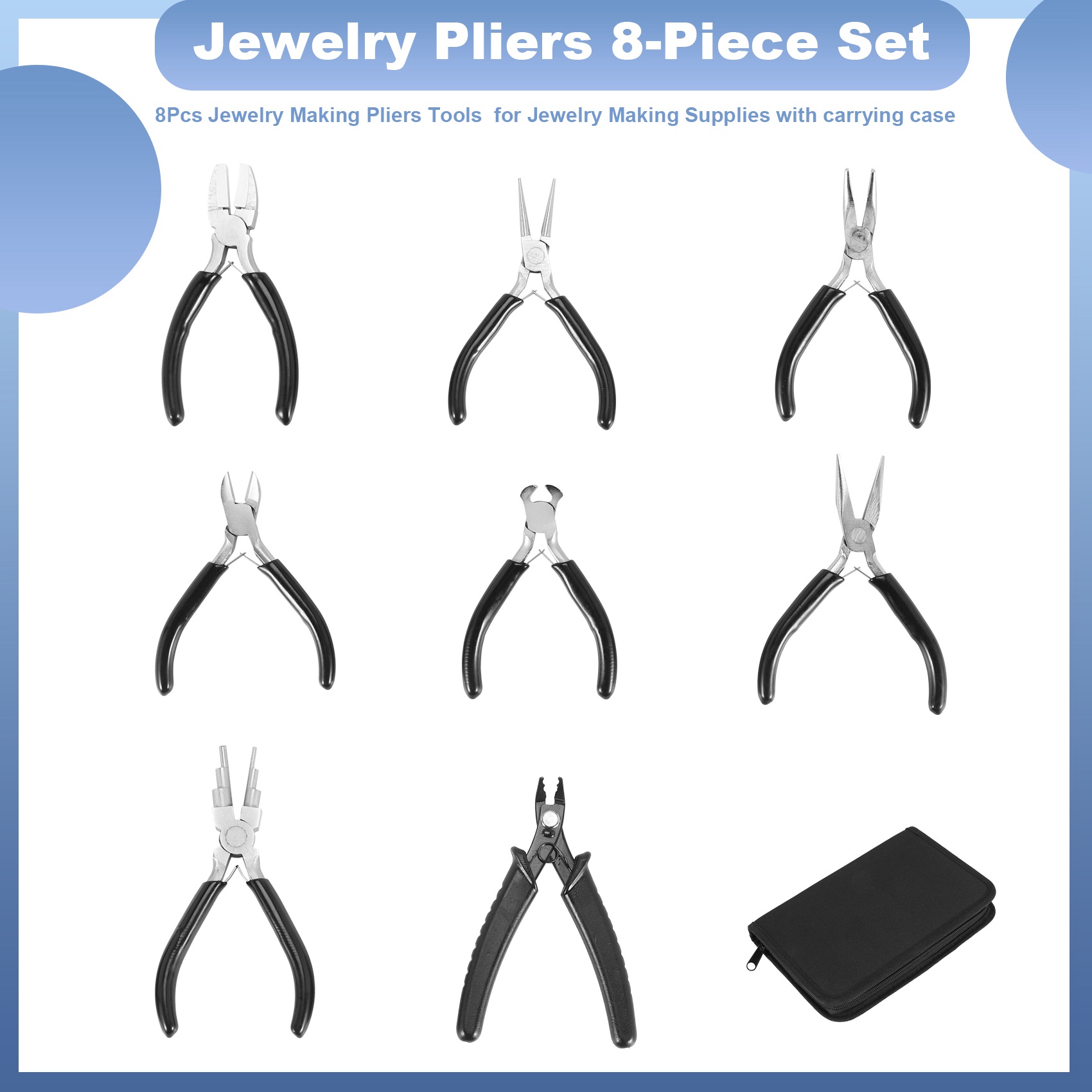 A23E-Tang Perhiasan, 8 Buah Al - Jewelry Making Pliers Set ulasan dan harga