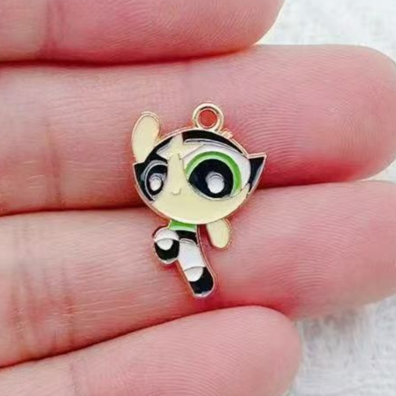 10 Buah Liontin Gadis Kartun B - Jewelry Making Accessories ulasan dan harga