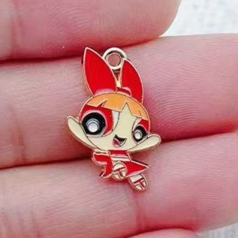 10 Buah Liontin Gadis Kartun B - Jewelry Making Accessories ulasan dan harga