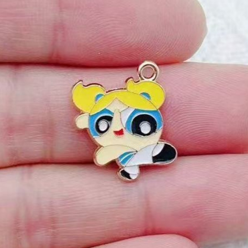 10 Buah Liontin Gadis Kartun B - Jewelry Making Accessories ulasan dan harga