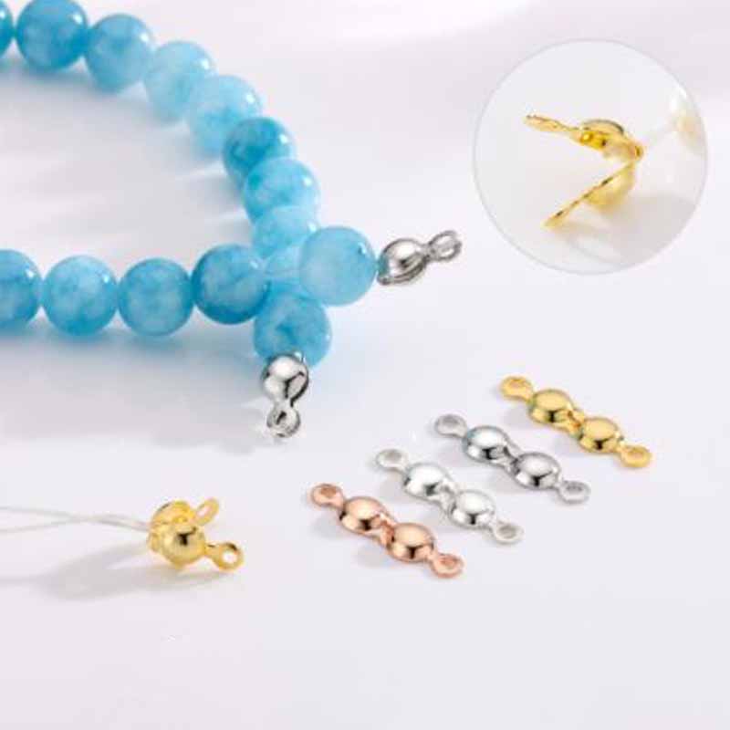 4pcs Manik-manik Penutup Perak - Jewelry Making School ulasan dan harga