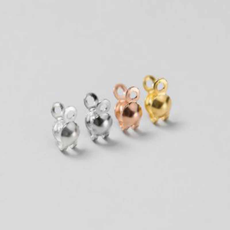 4pcs Manik-manik Penutup Perak - Jewelry Making School ulasan dan harga