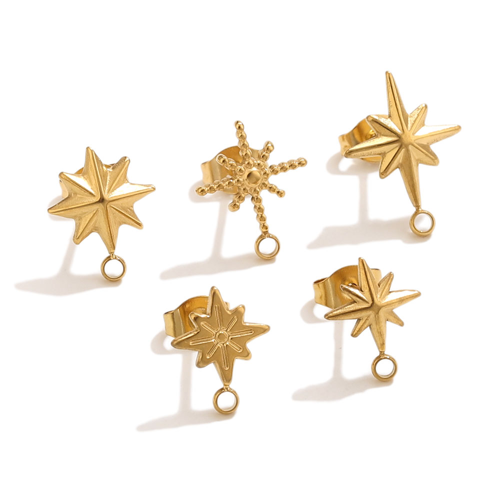 6 pcs Anting-anting Bintang St - Jewelry Making Tutorials ulasan dan harga