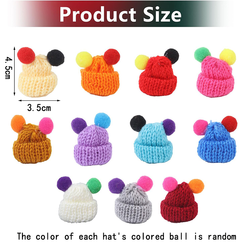10/20 buah topi rajut Mini top - Jewelry Making Table ulasan dan harga