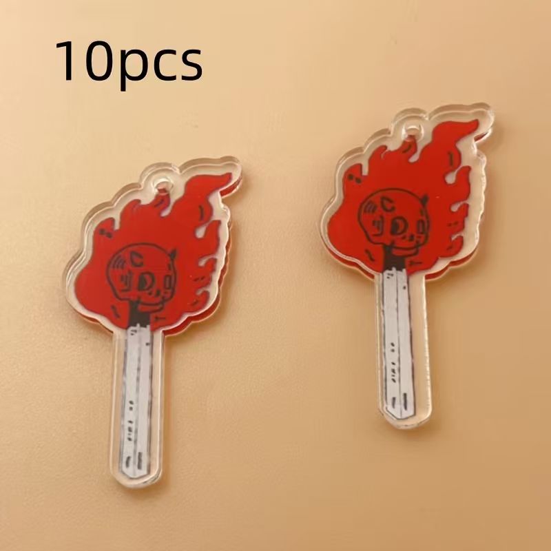 10 buah liontin tengkorak akri - Jewelry Making Accessories ulasan dan harga