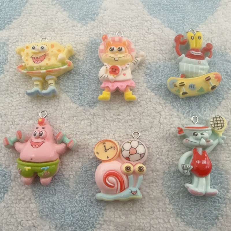 10 buah liontin resin kartun,  - Jewelry Making Accessories ulasan dan harga
