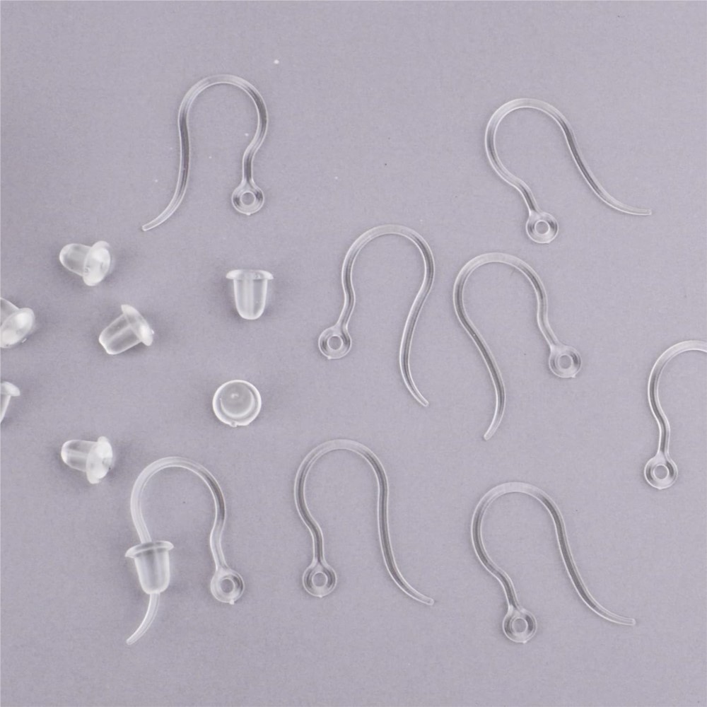 40 pcs Pengait Anting Plastik  - Jewelry Making Accessories ulasan dan harga