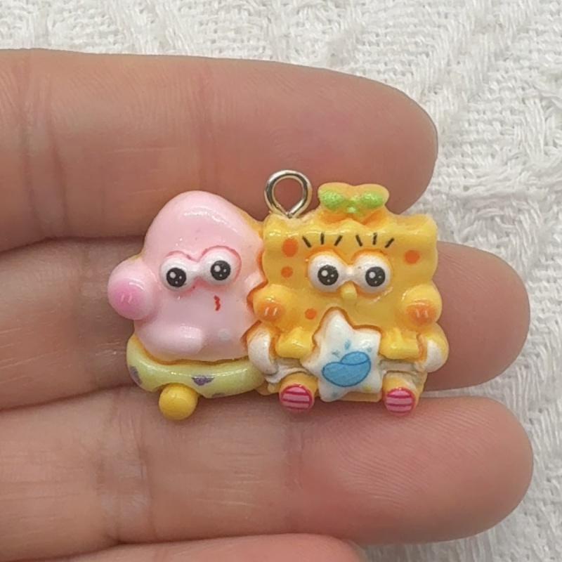 10 buah liontin resin kartun,  - Jewelry Making Accessories ulasan dan harga
