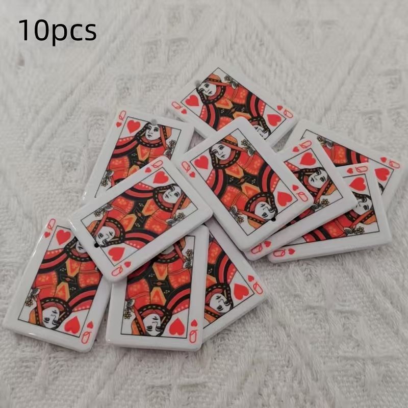 10 buah liontin poker simulasi - Jewelry Making Accessories ulasan dan harga